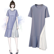 2020夏装新款胖妹妹大码女装连衣裙1