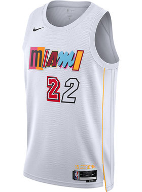 Nike/耐克正品迈阿密热火队DRI-FIT NBA 男子球衣DO9599-100
