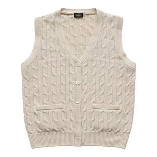 【现货】Nothing Written Narchi韩系八奶麻花针织衫外穿马甲上衣