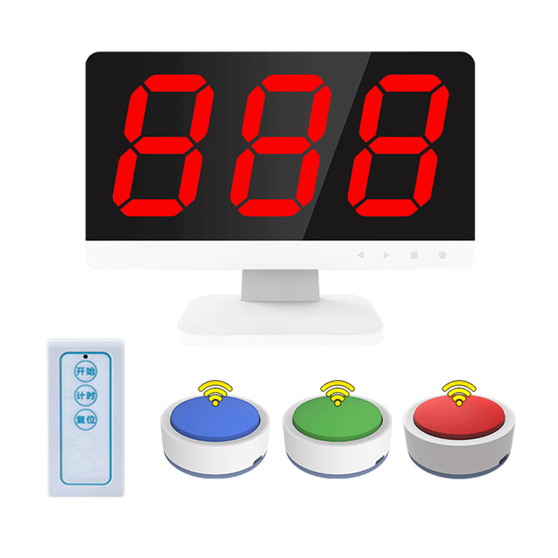 沪铃无线抢答器知识竞赛4组6组8组10组12组16组顺丰包邮智能语音播报彩光亮灯按钮答题器简易电子抢答器手按