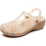 清仓处理VEBLEN洞洞鞋女夏季防滑沙滩鞋包头坡跟厚底凉拖平底拖鞋