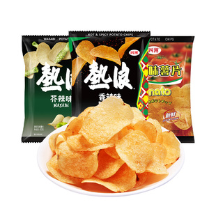【69元任选10件】四洲热浪薯片90克大包装原切土豆片零食小吃解馋