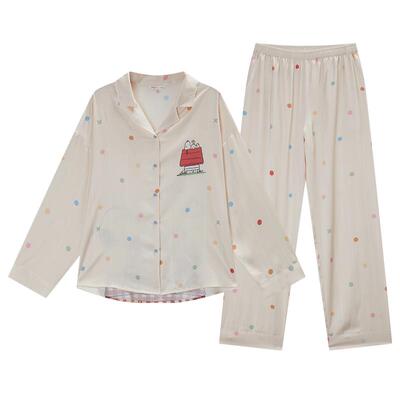 果壳情侣冰丝睡衣史努比联名款