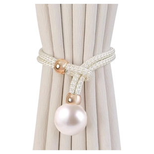 轻奢一对装珍珠窗帘绑带高档客厅绑饰扎束带装饰配件绑绳挂钩磁吸