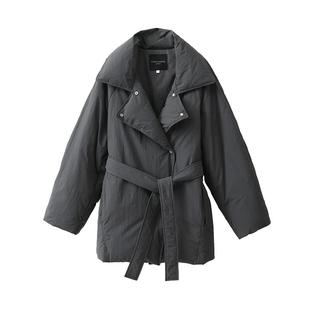 【到手780元】棉质设计感短款廓形羽绒服90白鸭绒面包服外套女冬