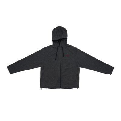 AnKoRau休闲涤麻抓绒带帽外套