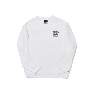 ABLE JEANS春秋新款男士美式复古字母印花宽松落肩套头圆领卫衣