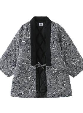 日本秋冬情侣半缠和服棉袄外套