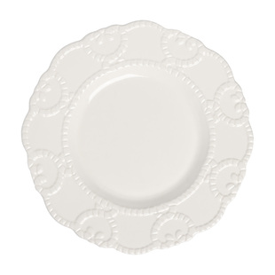 ins网红款浮雕盘子设计感浅盘新款甜品盘点心碟陶瓷餐盘家用菜盘