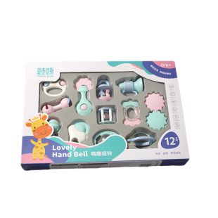 童泰贝康新生儿婴儿用品满月礼盒硅胶摇铃礼盒宝宝磨牙0-1岁