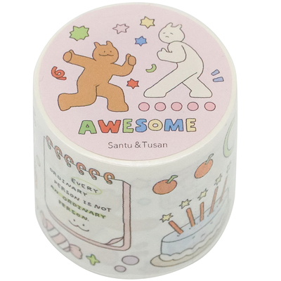 桑兔兔桑贴纸卷切膜原创胶带