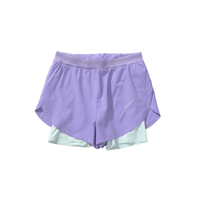 瞬时山野Monterest户外抗菌鲁道夫吸湿速干撞色分割越野跑短裤女