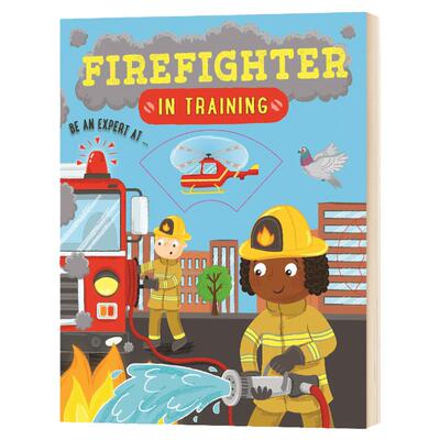 如何成为消防员 Firefighter In Training 英文原版 儿童英语启蒙科普活动游戏书 STEM知识百科绘本 亲子互动 全英文进口英语书籍