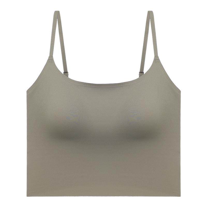 芬狄诗打底吊带背心女细肩带内搭带胸垫bra in一体式显瘦可外穿