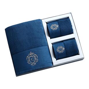 康尔馨五星级酒店毛巾浴巾三件套纯棉长绒全棉大毛巾礼盒装伴手礼