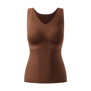 洋奢免穿文胸发热保暖背心女胸罩一体式内衣2026新款冬加厚带胸垫