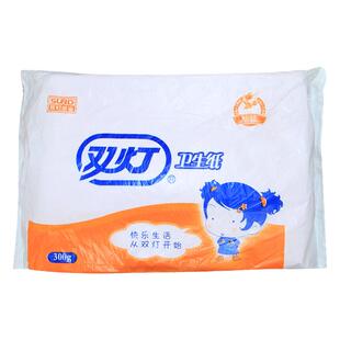 正品双灯300克平板卫生纸草纸厕纸家用红色加厚厕所纸家庭超值装