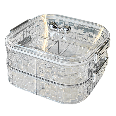 杜琥多层带盖干果盘零食收纳盒