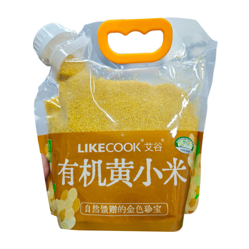 艾谷 有机小米 黄小米新米五谷杂粮粗粮煮粥色泽金黄米油醇香饱腹