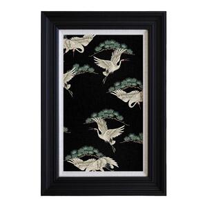 加安加丽客厅中古风仙鹤装饰画
