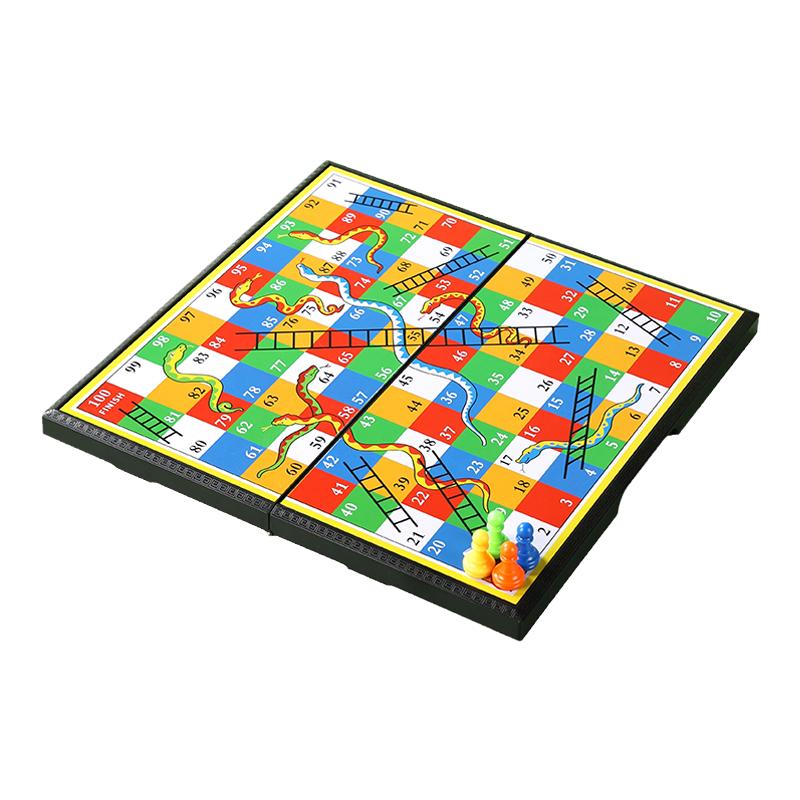 蛇棋游戏飞行棋多功能棋蛇梯棋儿童小学生游戏棋跳棋亲子益智玩具