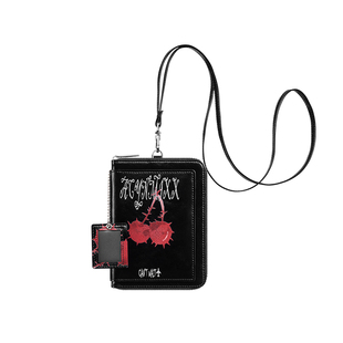 Acynmixx邪恶樱桃护照包多功能挂脖零钱包旅行证件收纳包礼物卡包