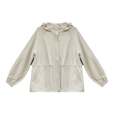 翠贝卡长袖连帽休闲风衣