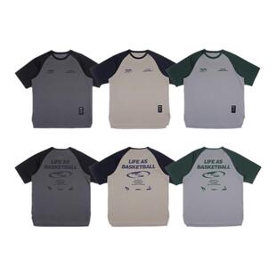 INNOUT原创设计撞色拼接插肩投篮服夏季薄款透气运动篮球运动T恤