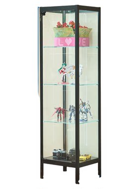 玫瑰铝合金玻璃手办展示柜耐用