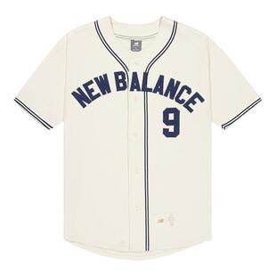 New Balance NB 男款女款运动休闲棒球服短袖T恤半袖开衫MT41512