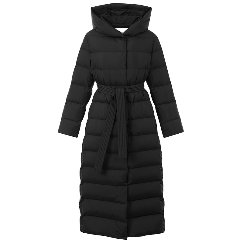 【进口90白鹅绒】LANCY/朗姿24冬新款收腰显瘦高克重过膝盖羽绒服