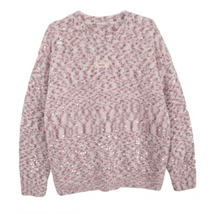 UNIFREE软糯套头毛衣女马卡龙撞色显瘦复古宽松百搭保暖新款上衣