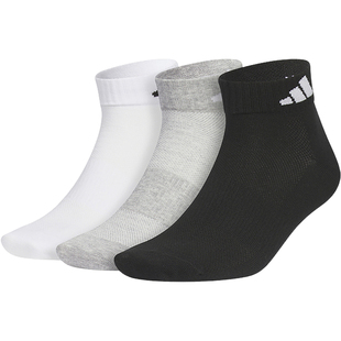 Adidas/阿迪达斯官方正品新款男女亲肤舒适运动袜三双装JC9268