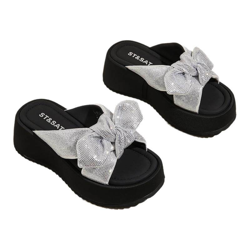 星期六官方夏季配裙子一字凉拖鞋