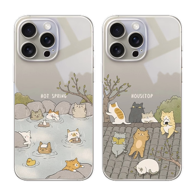 苹果创意情侣款手机可爱猫咪ins