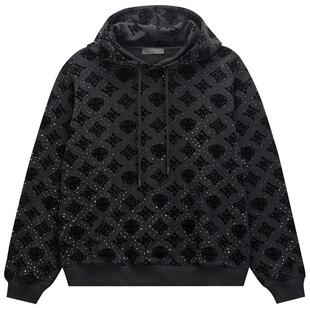 Ed Hardy埃德哈迪春季新款植绒烫钻男士套头衫设计师款卫衣