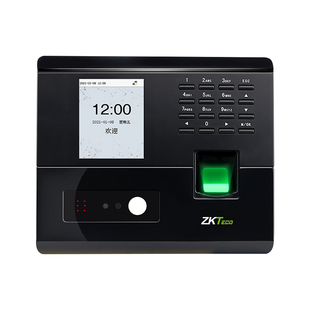 ZKTeco可见光动态人脸识别打卡机nface102刷脸面部考勤机门禁一体机指纹人脸签到机员工上下班门禁系统一体机