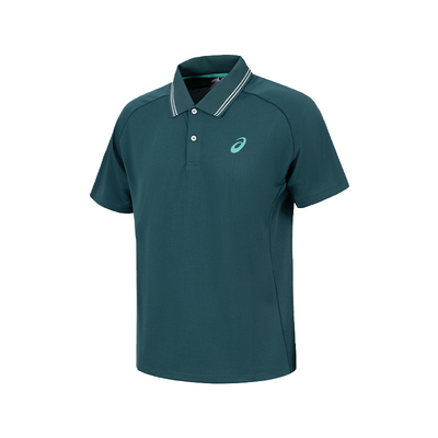 Asics亚瑟士网球服男26新款网球POLO衫翻领上衣短袖2041A381-300