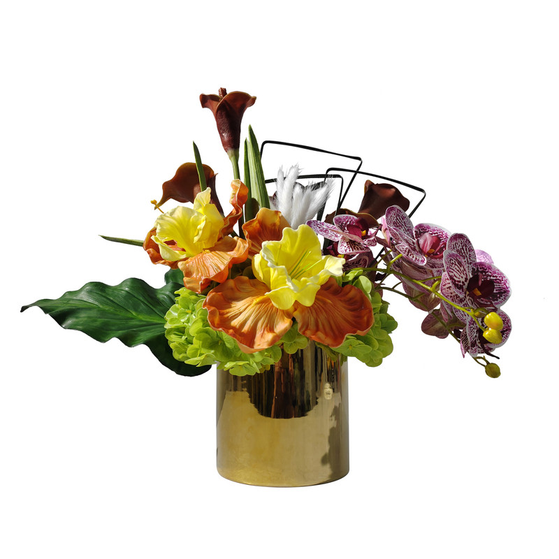 仿真花束郁金香马蹄莲蝴蝶兰礼品