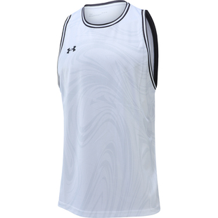 安德玛篮球背心男夏季运动训练跑步健身速干宽松无袖坎肩组队球衣