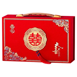 结婚订婚彩礼钱聘金盒子聘礼提亲红包现金礼盒高档套装礼金箱万