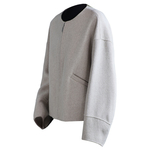 双面羊绒大衣女2025秋冬新短款宽松茧型小个子呢子羊驼羊毛呢外套