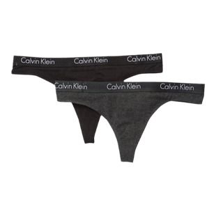 Calvin Klein/凯文克莱女士CK内裤丁字裤纯棉性感logo腰围2件装