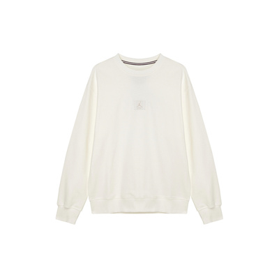 Jordan Flight Fleece FW24 舒适时尚套头长袖卫衣 男款 帆白