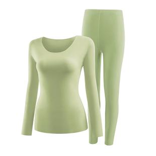 无痕保暖内衣女士贴身加绒德发热女款内搭打底衫秋衣秋裤套装冬季