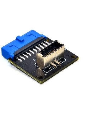 包邮主板USB3.0前置19PIN转3.1 C TYPE-E转接头20针转19针扩展卡