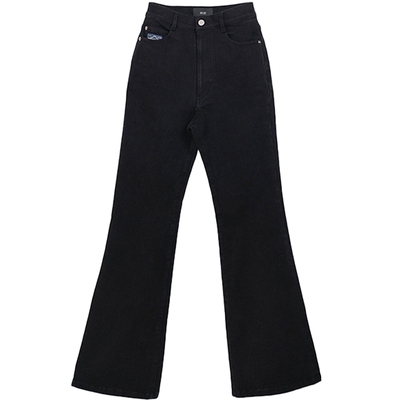 SPELLEDIT2024黑牛仔弹力喇叭裤