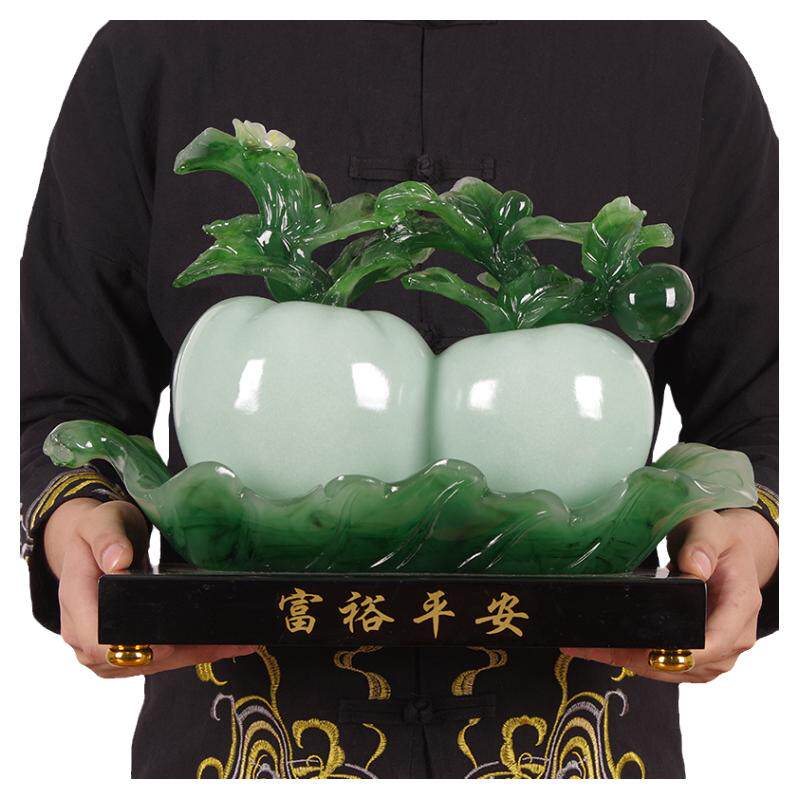 富裕苹果摆件平安是福新居礼物客厅玄关酒柜博古架新家乔迁装饰品