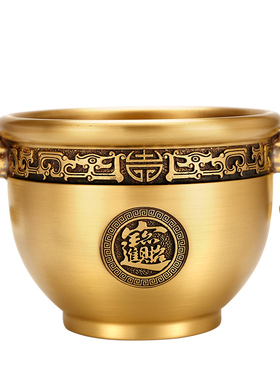 黄铜聚宝盆摆件象鼻缸家用客厅