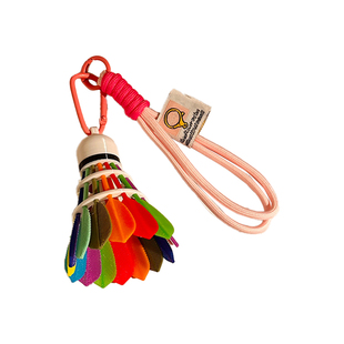 小红书同款创意彩虹羽毛球挂件ins羽球搭子钥匙扣包挂件情侣礼物